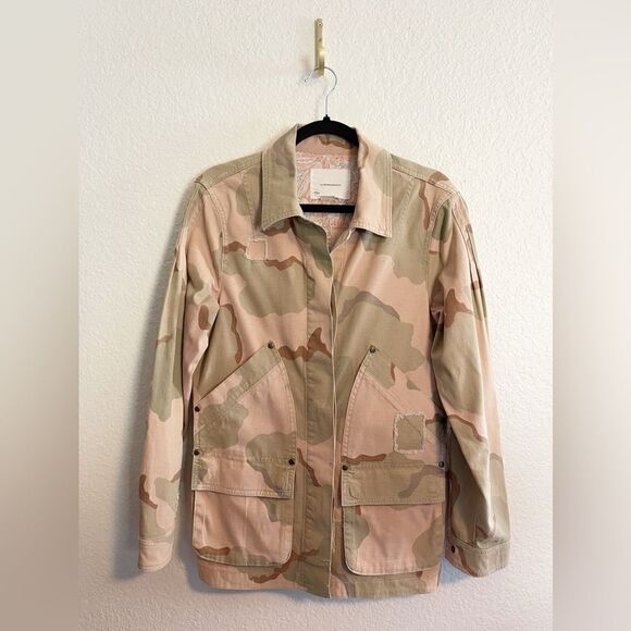 ANTHROPOLOGIE Lida Pink Camo Utility Jacket - Small - Picture 3 of 11
